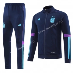 22-23 Argentina  Royal Blue  Thailand Soccer Jacket Uniform-LH