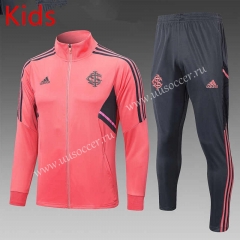 2022-23 Brazil SC Internacional Pink Kids/Youth Soccer Jacket Uniform-815