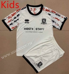 2022-23  Middlesbrough 2nd Away White kids Soccer Uniform-AY