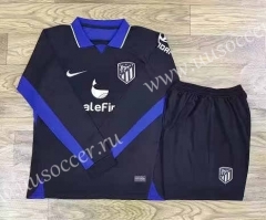 2022-23Atlético Madrid Away Blue LS Thailand Soccer Uniform-709