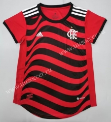 2022-23 CR Flamengo 2nd Away Red&Black Thailand Women Soccer Jersey AAA-908
