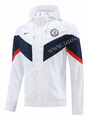 2022-23 Nike Chelsea White Trench Coats With Hat-LH