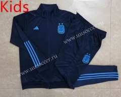 2022-23 Argentina Royal Blue  Kids/Youth Soccer Jacket-815