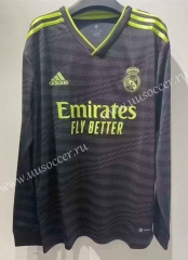 2022-23 Real Madrid 2nd Away Black  LS Thailand Soccer Jersey AAA-9628