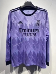 2022-23 Real Madrid Away Purple LS Thailand Soccer Jersey AAA-818