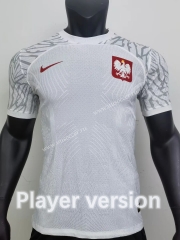 Player Version 2022-23 Poland Home White Thailand Soccer Jersey
