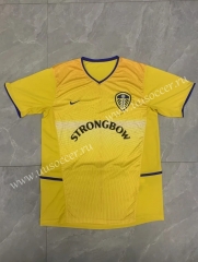 02-04 Retro Version Leeds United Away Yellow  Thailand Soccer jersey AAA