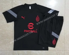 2022-23 AC Milan Black Thailand Short-sleeved Tracksuit-815