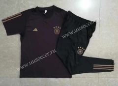 2022-23  Germany Brown Thailand Short Soccer Tracksuit Uniform-815