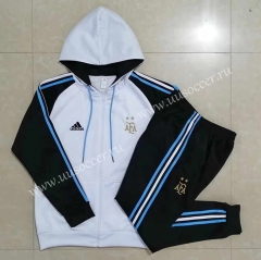 22-23 Argentina White  Thailand Soccer Jacket Uniform With Hat-815