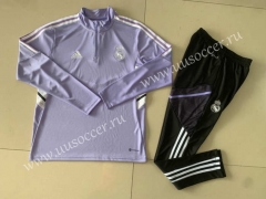 2022-23 Real Madrid Purple Thailand Tracksuit Uniform-GDP