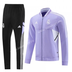 2022-23 Real Madrid Purple Soccer Jacket Uniform-815