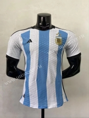 3stars Player Version  2022-23 Argentina Home  Blue&White Thailand Soccer Jersey AAA-888