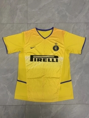 Retro Version 02-04 Inter Milan Away Yellow Thailand Soccer Jersey AAA-503