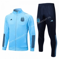 22-23 Argentina Light Blue  Thailand Soccer Jacket Uniform-815