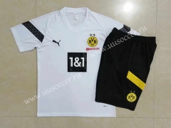2022-23 Borussia Dortmund White  Thailand Short-sleeved Tracksuit Uniform-815