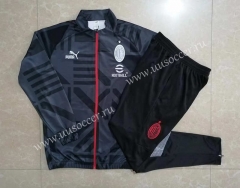 2022-23 AC Milan Black Soccer Jacket Uniform-815
