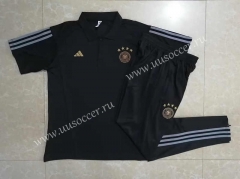 2022-23 Germany Black Thailand Polo Uniform-815