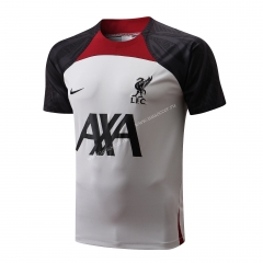 2022-23  Liverpool White Thailand Short-Sleeve Soccer Tracksuit -815
