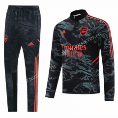2022-23 Arsenal Black&Blue Thailand Tracksuit Uniform-LH