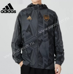 2022-23 Arsenal Black Wind Coat With Hat