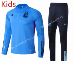 2022-23 Argentina Blue Kids/Youth Soccer Tracksuit-815