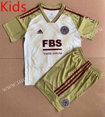 2022-23 Leicester City 2nd Away White Youth/Kids Soccer Uniform-AY