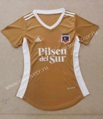 2022-23 CD Colo-Colo  2nd Away Yellow  Female Thailand Soccer Jersey-HR