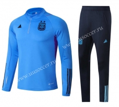 2022-23  Argentina Royal  Blue  Thailand Soccer Tracksuit Uniform-GDP