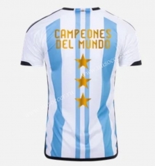 Champion version 3 Stars  2022-23 World Cup  Argentina  Blue&White Thailand Soccer Jersey AAA
