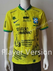 Player version 2022-23  Brazil special edition Yellow  Thailand Soccer Jersey AAA-807