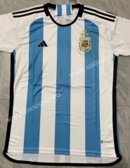 3 Stars（s-4xl）2022-23 World Cup  Argentina  Blue&White Thailand Soccer Jersey AAA