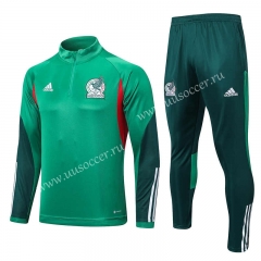 2022-23 Mexico Green Thailand Tracksuit Uniform-815