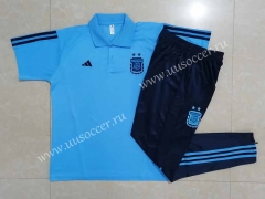 2022-23 Argentina Light Blue Thailand Polo Uniform-815
