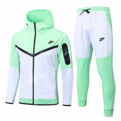 2022-23  Nike White&Green Soccer Jacket UniformWith Hat -815