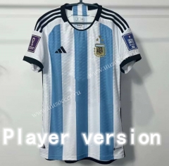 3 Stars Player Version  2022-23 Argentina Home  Blue&White Thailand Soccer Jersey AAA