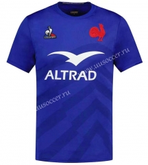 22-23 France Home Blue Rugby Jersey