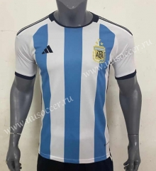 (s-4xl)3Stars 2022-23 World Cup  Argentina   Home Blue&White Thailand Soccer Jersey AAA-416