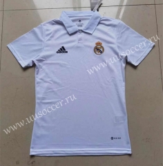 2022-23  Real Madrid White Thailand Soccer Polo Shirt-807