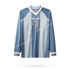 1996 Retro Version England Blue LS Thailand Soccer Jersey AAA