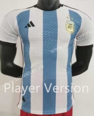 3stars Player Version  2022-23 Argentina Home  Blue&White Thailand Soccer Jersey AAA-SJ