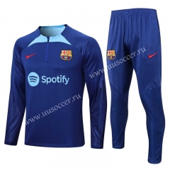 2022-23  Barcelona Cai Blue Thailand Tracksuit Uniform-815