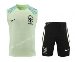 2022-23 Brazil Light Green Soccer Vest-418