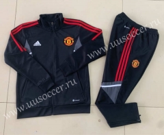 2022-23 Manchester United Black Kids/Youth Jacket Uniform -GDP