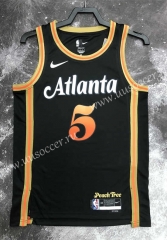 2023 CIty Version  NBA  Atlanta Hawks  Black  #5 Jersey-311