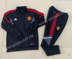 2022-23 Manchester United Black Thailand Soccer Jacket Uniform-GDP