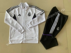 2022-23 Real Madrid White Soccer Jacket Uniform-GDP