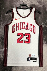 2023 City Version  NBA Chicago Bull White #23  Jersey-311
