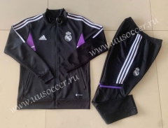 2022-23 Real Madrid Black  Soccer Jacket Uniform-GDP