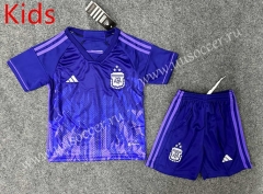 3stars 2022-23  Argentina Away Purple Kids/Youth Soccer Uniform-GB